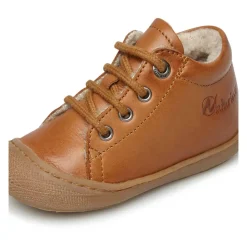 Leather first step shoes with wool lining COCOON