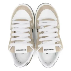 Leren en suède sneakers