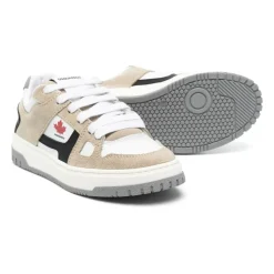 Leren en suède sneakers