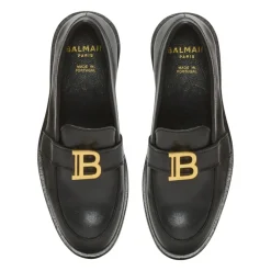 Leren loafers met B-logo