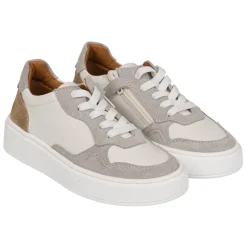 Leren Sneakers met Suède Details