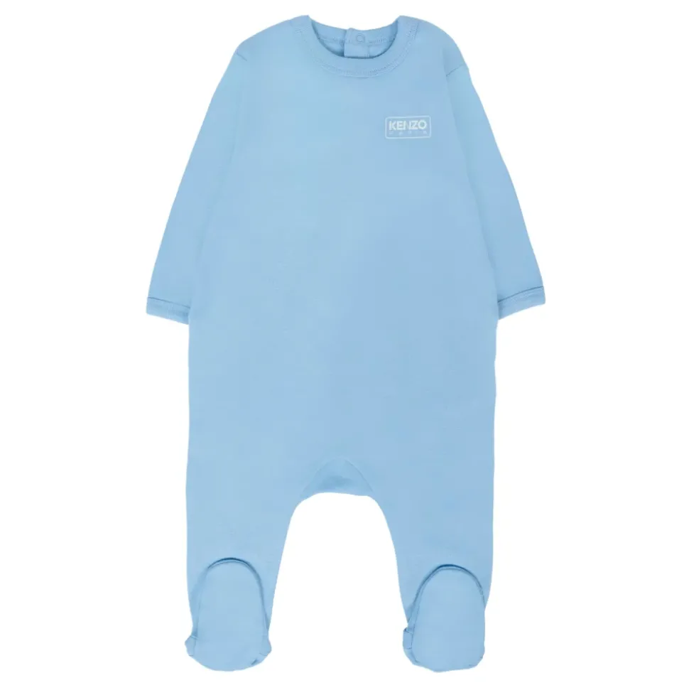 Lichtblauwe Katoenen Babygrow Set