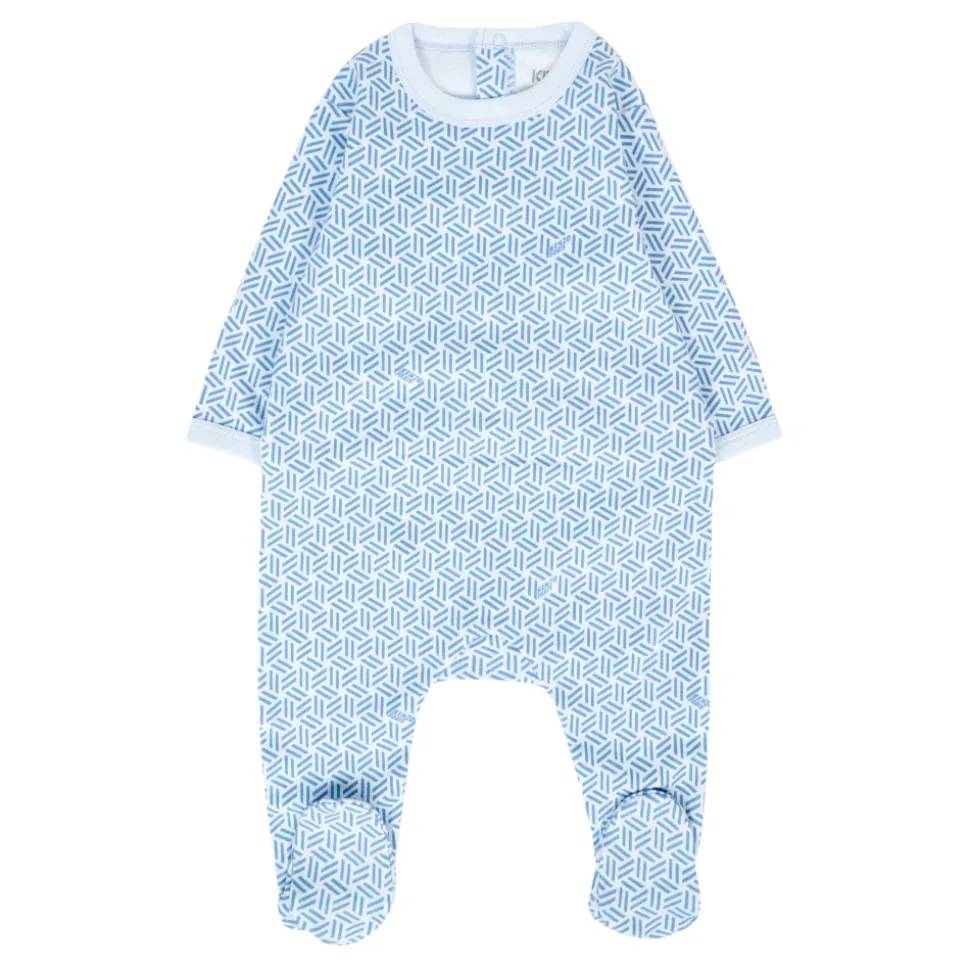 Lichtblauwe Katoenen Babygrow Set