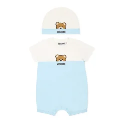 Lichtblauwe Romperset met Teddybeer