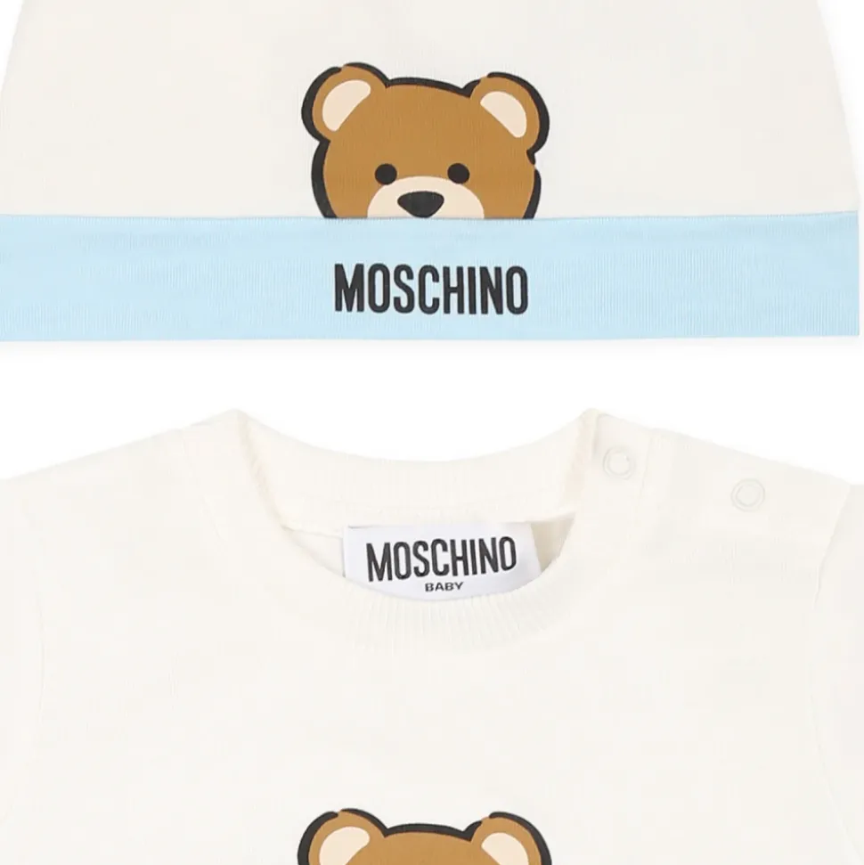 Lichtblauwe Romperset met Teddybeer