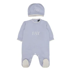 Lichtblauwe Wollen Overall