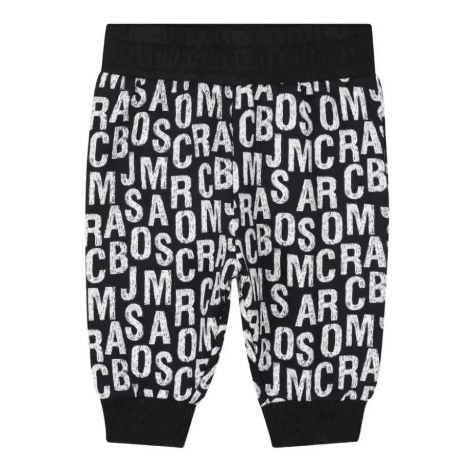 Logo Print Crewneck Katoen Jumpsuit Zwart