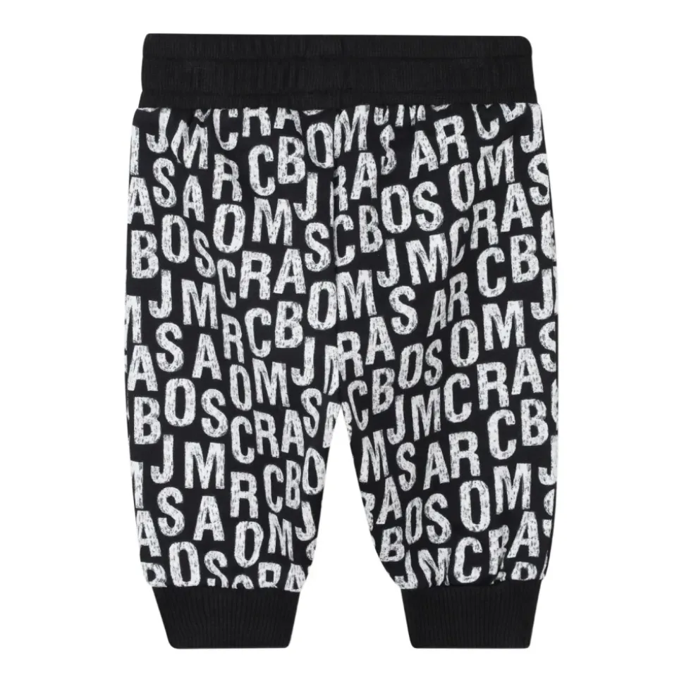 Logo Print Crewneck Katoen Jumpsuit Zwart