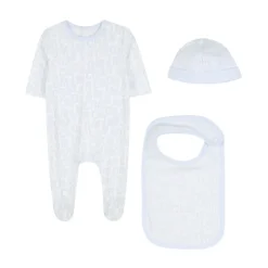 Logo Print Kleding Set Clear Blue