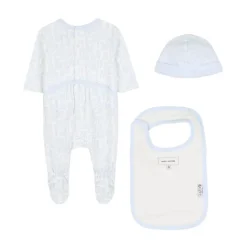 Logo Print Kleding Set Clear Blue