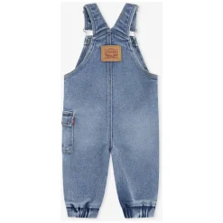 Loose Fit Cargo Dungarees in Blue