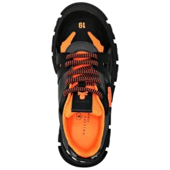 Lo-Top Sneakers Mix Materialen Hexagon Neon