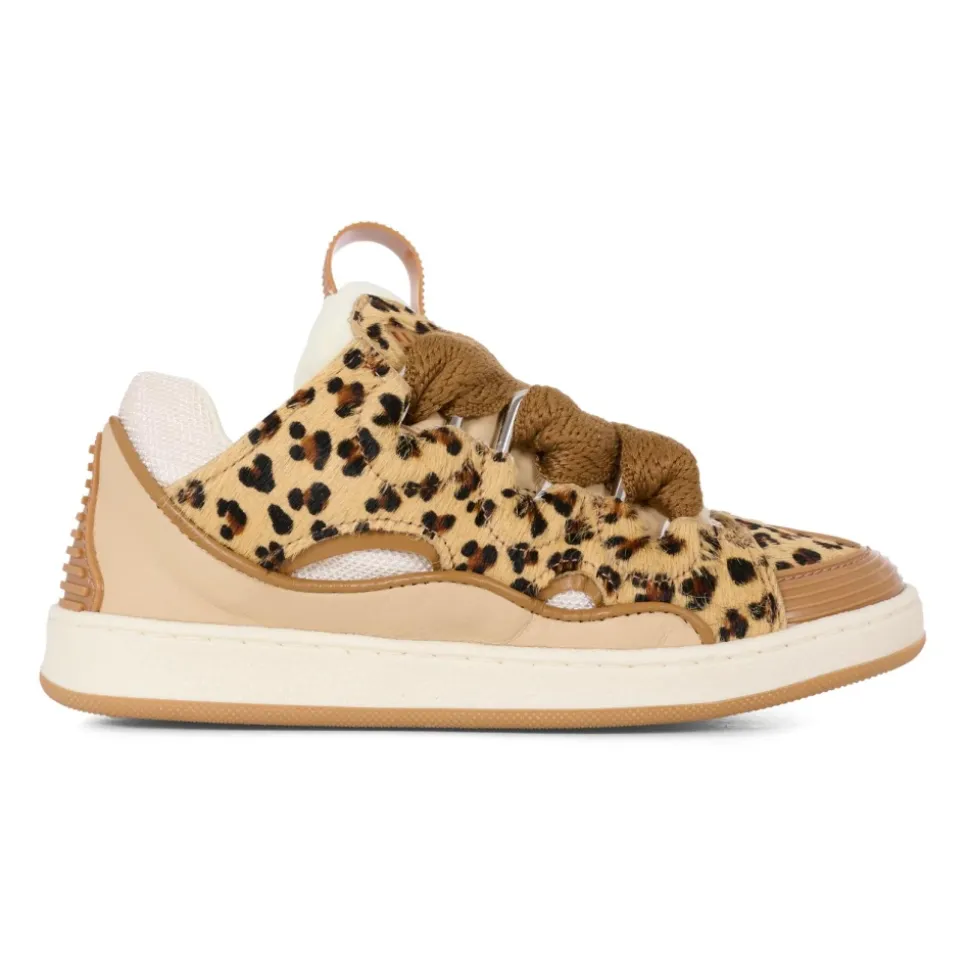 Luipaardpatroon Beige Sneakers