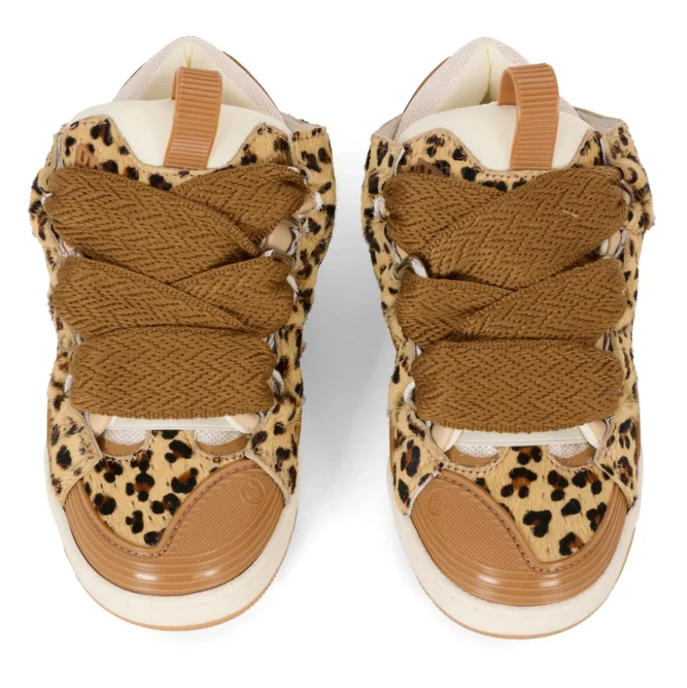 Luipaardpatroon Beige Sneakers