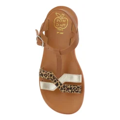 Luipaardprint Bruine Open Teen Sandalen