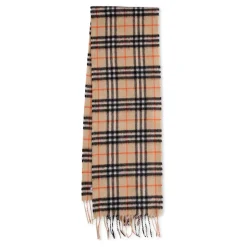 Luxe Beige Cashmere Sjaal met Franjes