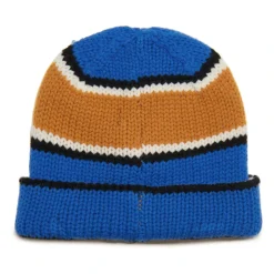 Meerkleurige wollen beanie met logo