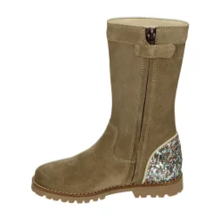 Meisjes Korte Suède Laarzen, Cognac Kleur