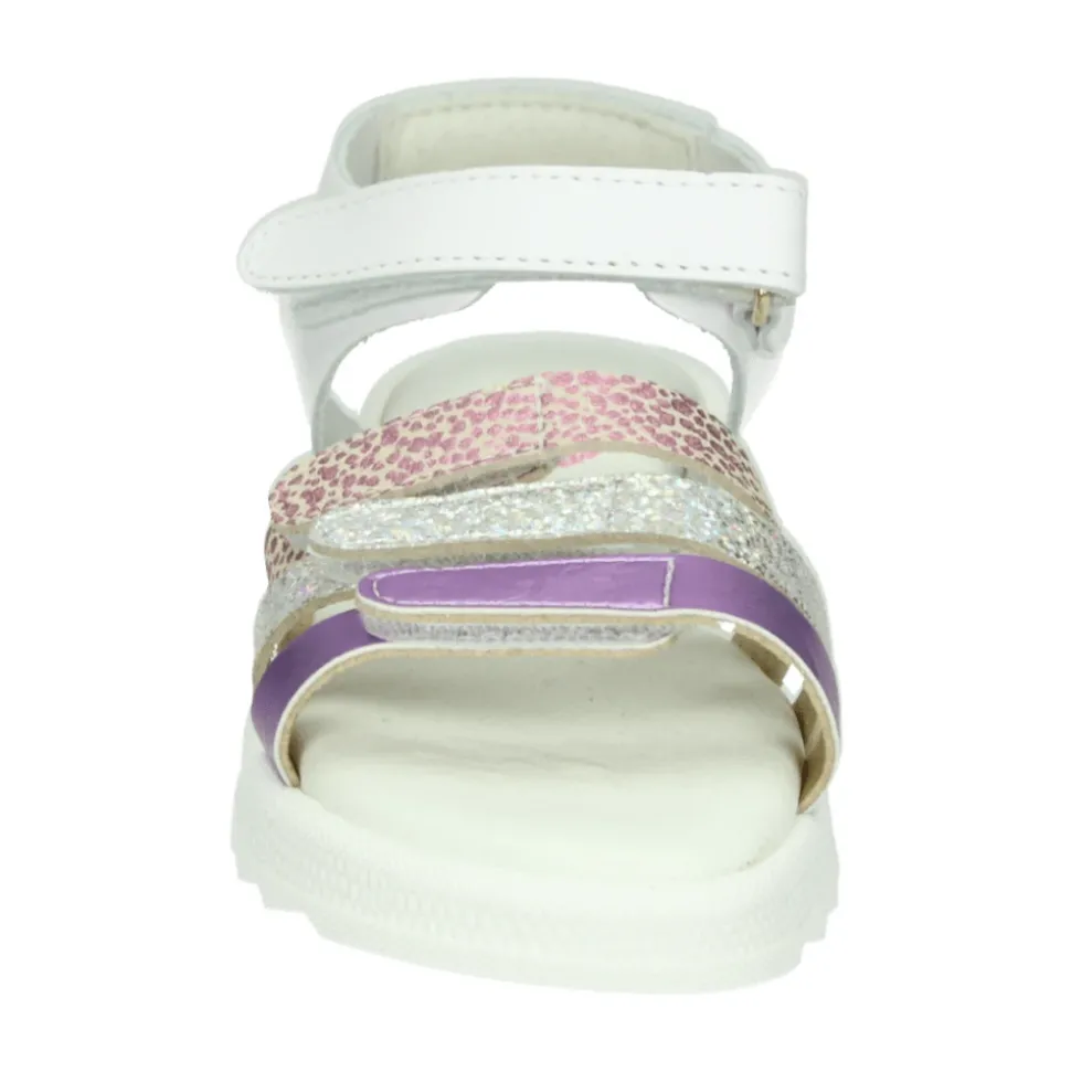 Meisjes Sandalen Wit Patroon Leer