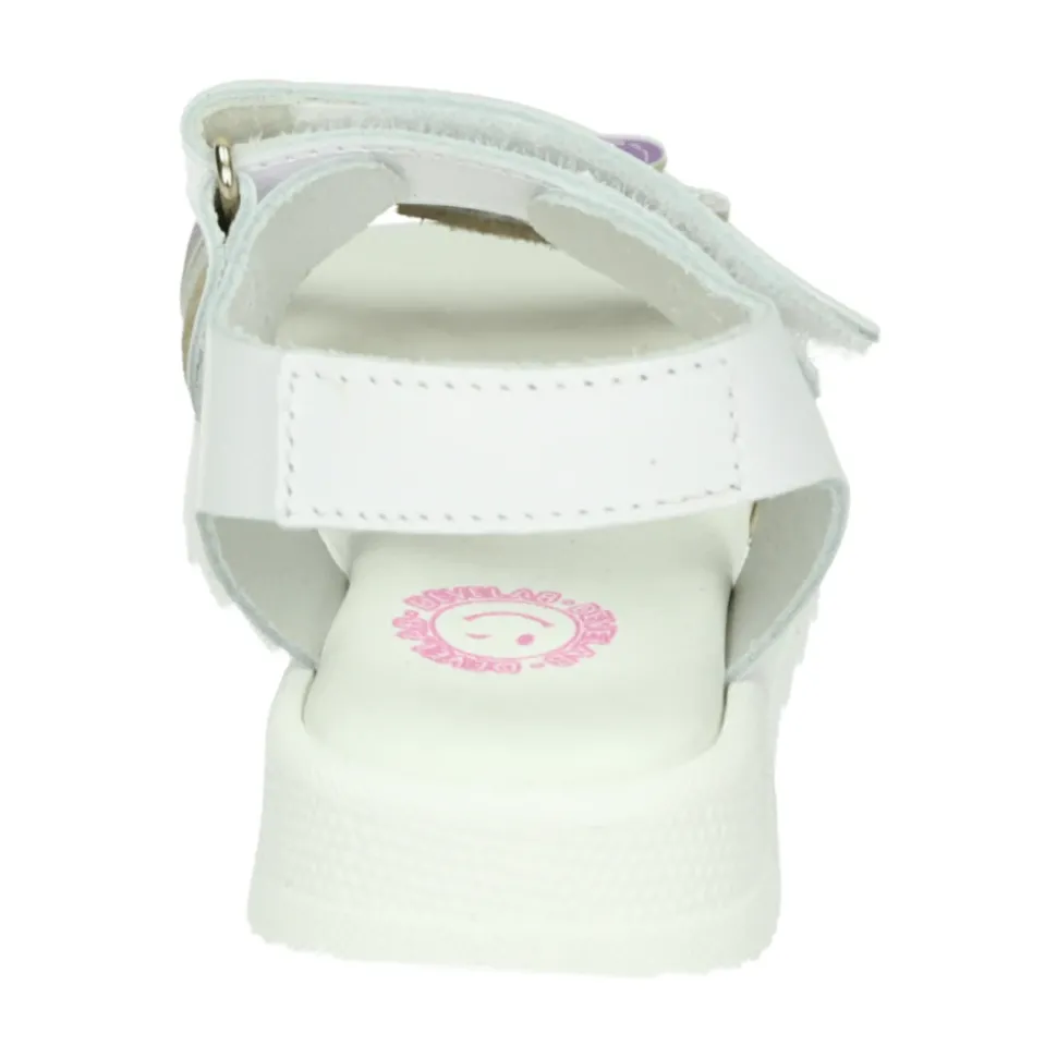 Meisjes Sandalen Wit Patroon Leer