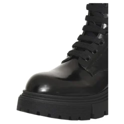 Meisjes Zwarte Winter Veterschoenen Platform Laarzen