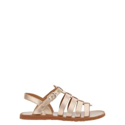 Metallic Open Teen Leren Sandalen