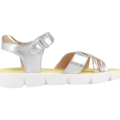 Metallic Platte Sandalen