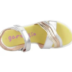 Metallic Platte Sandalen