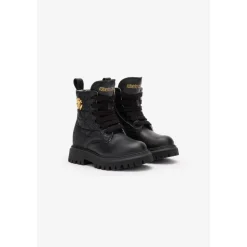 Monogram Combat Boots met Profielzool