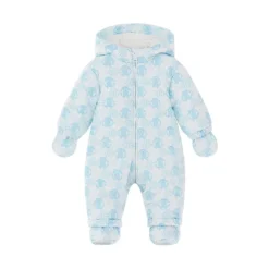 Monogram-Borduurwerk Babygrow Set Lichtblauw