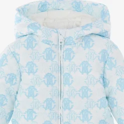 Monogram-Borduurwerk Babygrow Set Lichtblauw