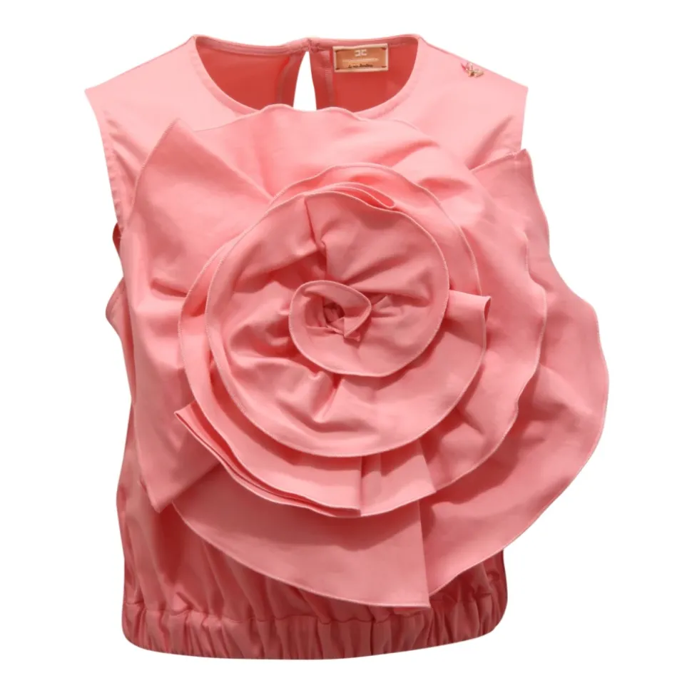 Mouwloze kindertop in roze