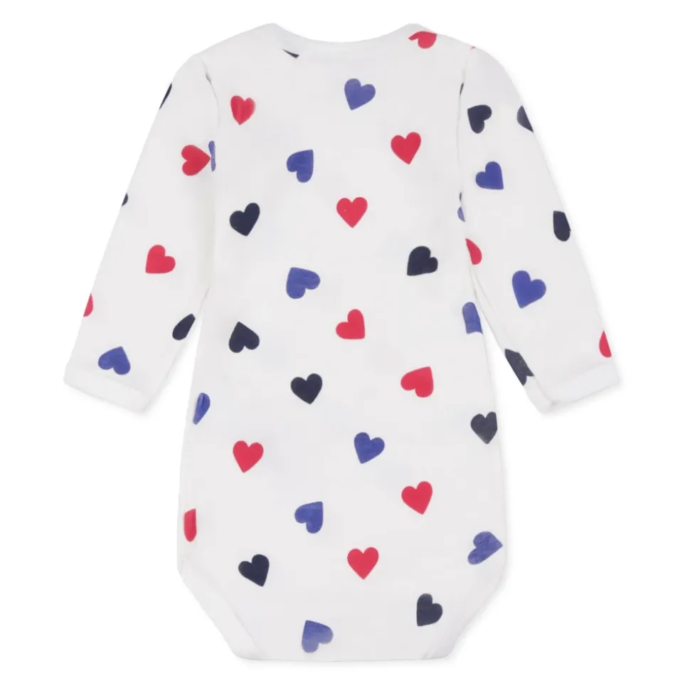 Multicolor katoenen body set met geborduurde tekst