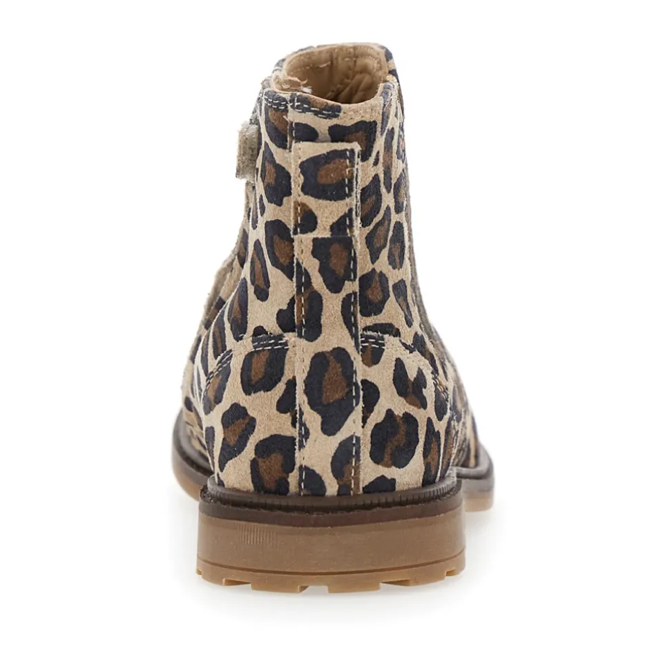 Multicolor Luipaard Enkellaarzen met Logo