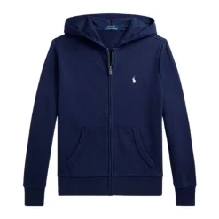 Navy Blauw Logo Hoodie Jas