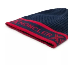 Navy Blauwe Wollen Beanie Muts