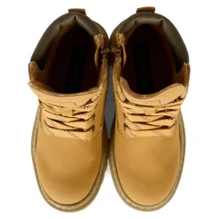 Okergele Bikerlaarzen met Faux Fur