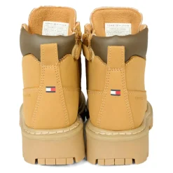 Okergele Bikerlaarzen met Faux Fur