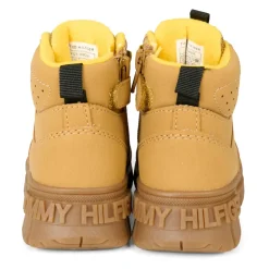 Okergele Enkellaarzen met Faux Fur