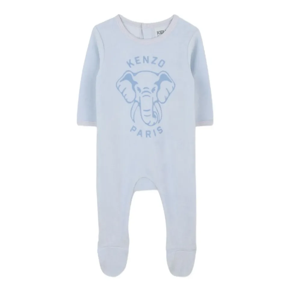 Olifantprint Beanie en Slabbetje Set