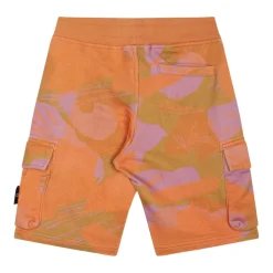 Orange Camo Compass Patch Shorts