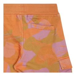 Orange Camo Compass Patch Shorts