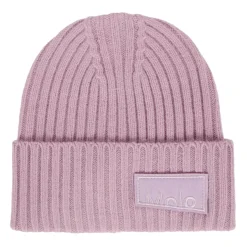 Paarse Geribbelde Wollen Muts