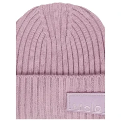 Paarse Geribbelde Wollen Muts