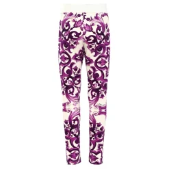 Paarse Majolica Print Leggings