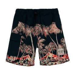 Palm Print Bermuda Shorts