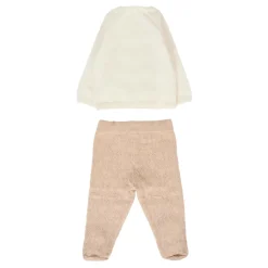 Pasgeboren Gebreide Set Beige Trui Broek