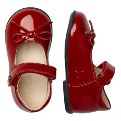 Patent leather ballet flats with strap BALLET