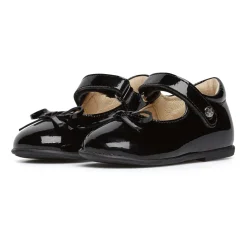 Patent leather ballet flats with strap BALLET