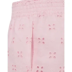 Perforated Floral Shorts